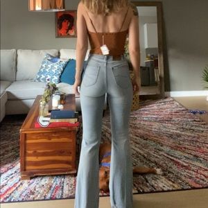 Lee high rise light wash blue Flare Jeans